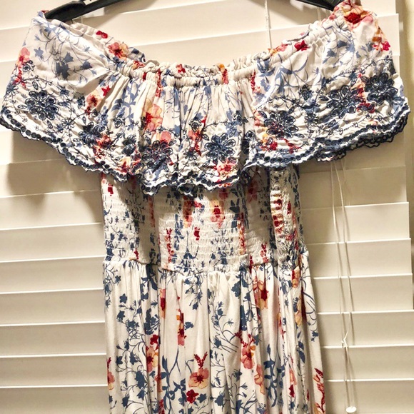 Off Shoulder Floral Summer Dress - Picture 5 of 6
